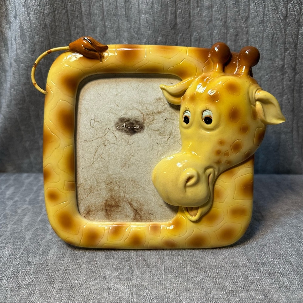 Yellow Giraffe Picture Frame Nursery Zoo